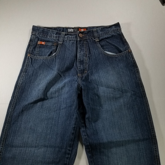 South Pole Vintage Baggy Jeans Size 32x32 Men Blue Relaxed Wide Straight Y2K - Picture 2 of 10